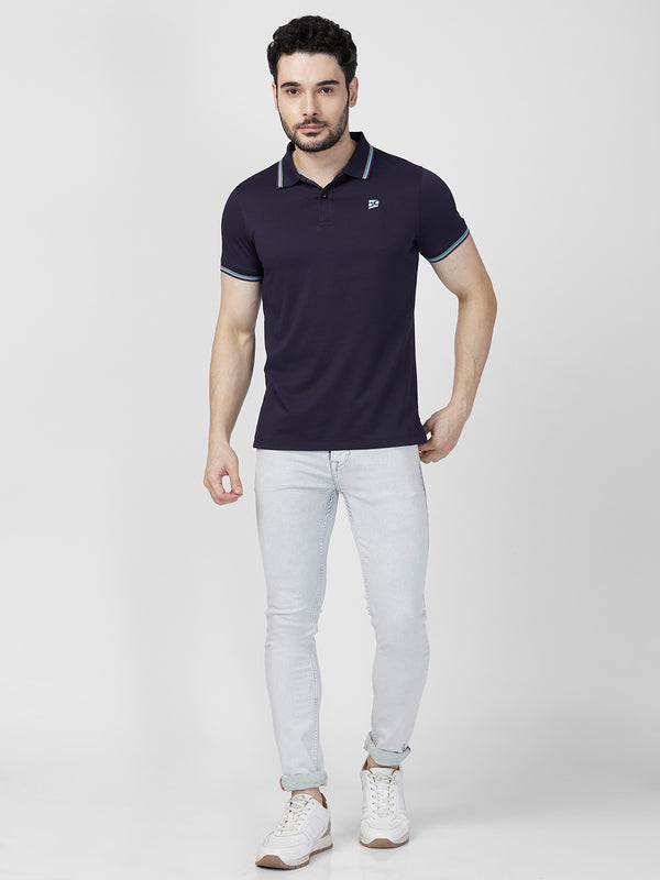 Killer Men Blue Printed Slim Fit T-Shirts