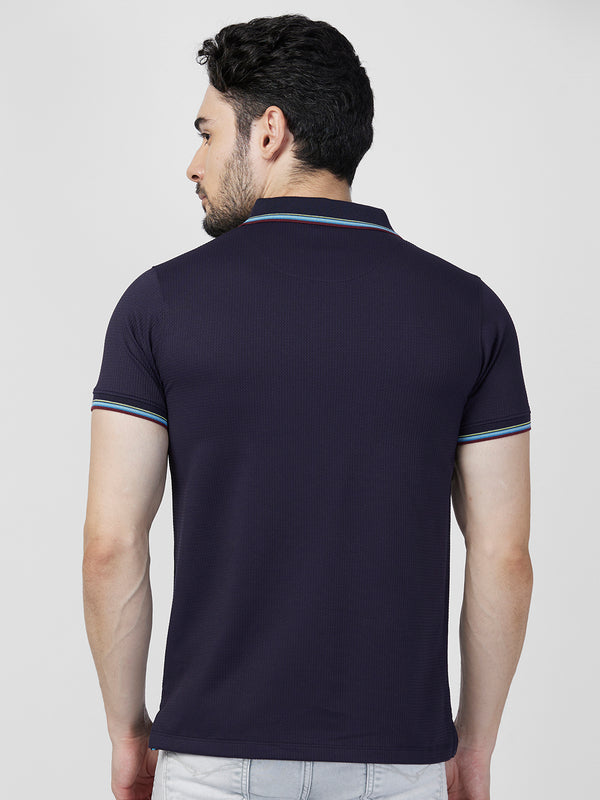 Killer Men Blue Printed Slim Fit T-Shirts