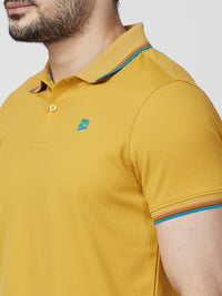 Killer Men Musturd Printed Slim Fit T-Shirts