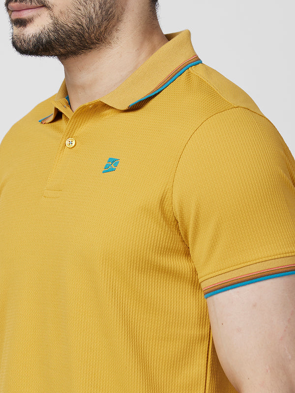 Killer Men Musturd Printed Slim Fit T-Shirts