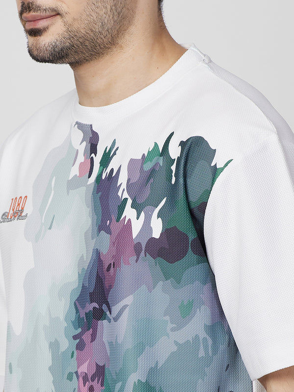 Killer Men White Printed Round Neck T-Shirts