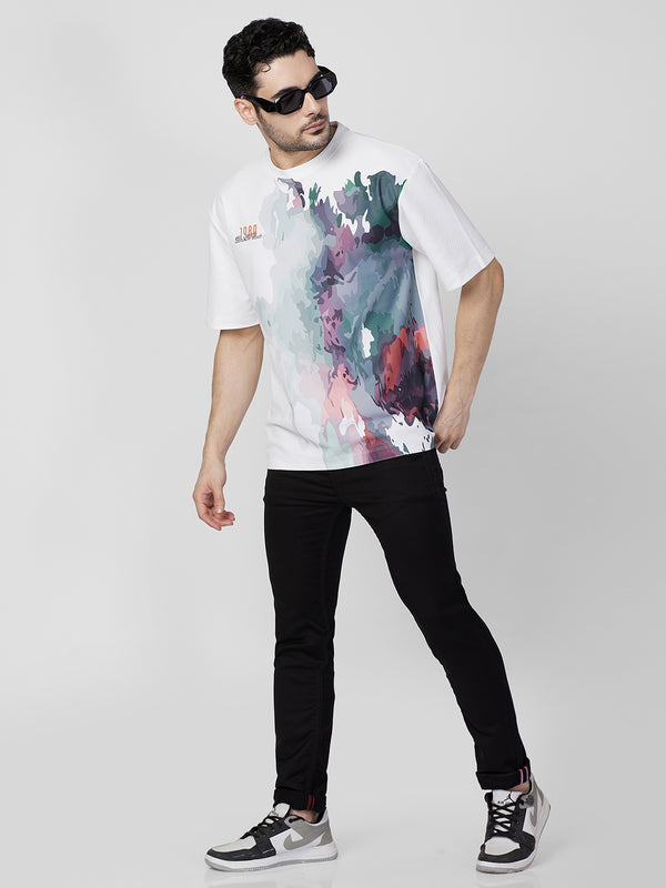 Killer Men White Printed Round Neck T-Shirts