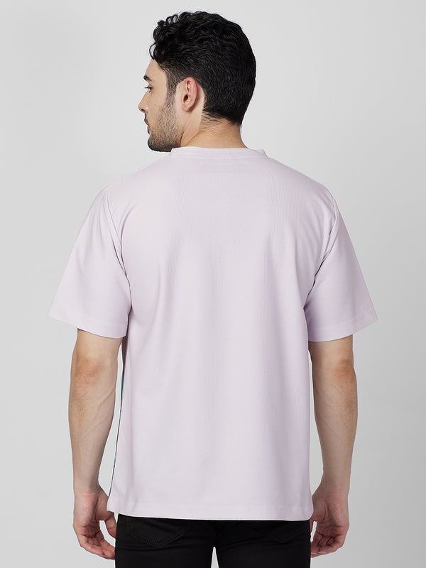 Killer Men Light Pink Printed Round Neck T-Shirts