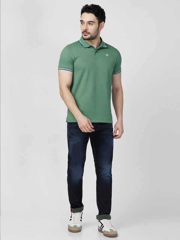 Killer Men Green Printed Slim Fit T-Shirts