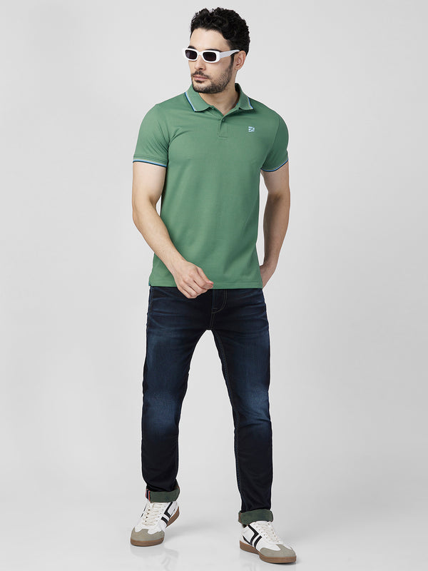 Killer Men Green Printed Slim Fit T-Shirts