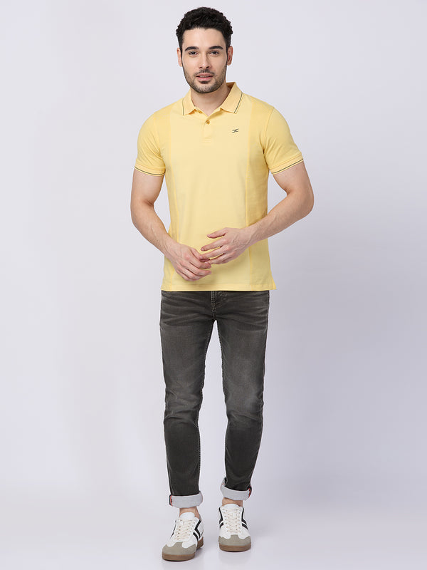 Killer Men Yellow Printed Slim Fit T-Shirts