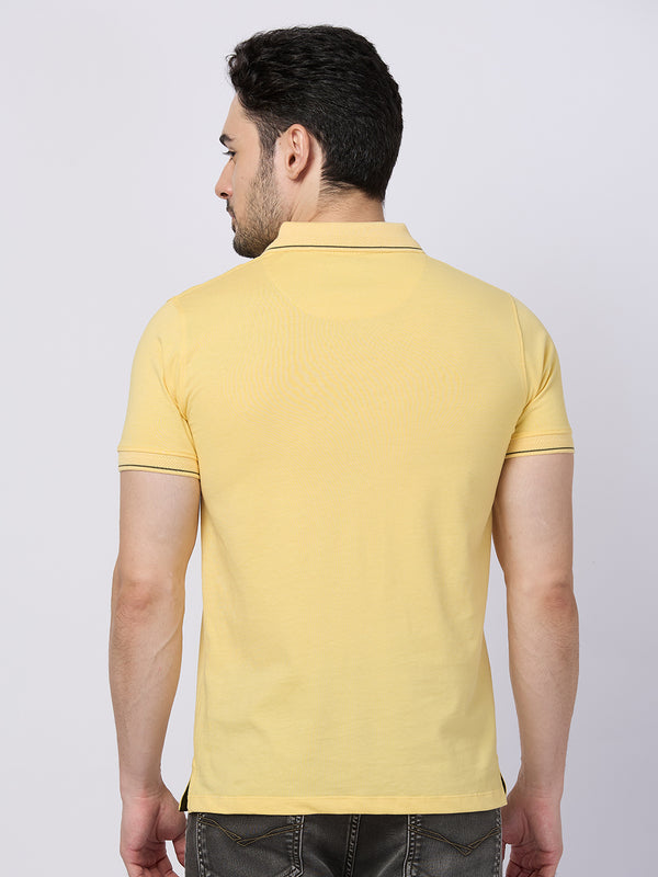 Killer Men Yellow Printed Slim Fit T-Shirts