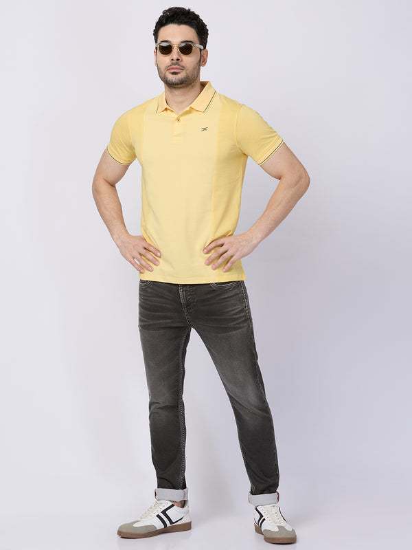 Killer Men Yellow Printed Slim Fit T-Shirts