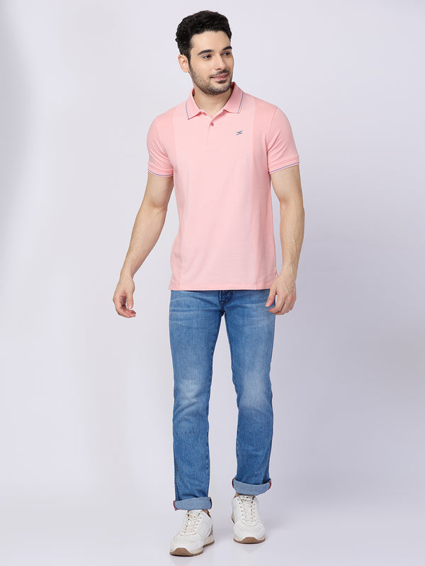 Killer Men Pink Printed Slim Fit T-Shirts