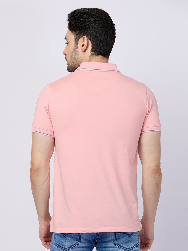 Killer Men Pink Printed Slim Fit T-Shirts