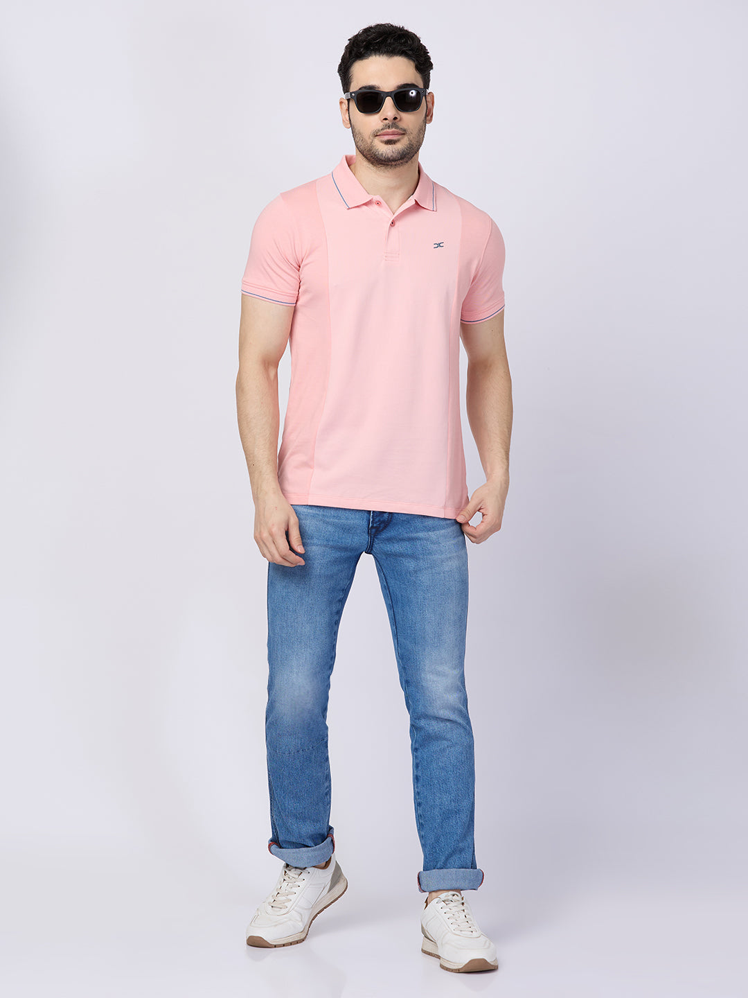 Killer Men Pink Printed Slim Fit T-Shirts
