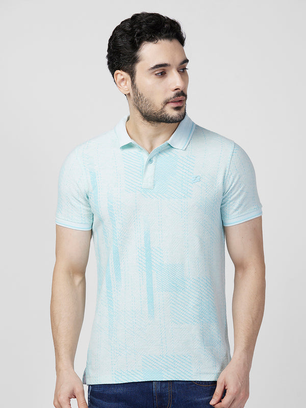 Killer Men Light Green Printed Slim Fit T-Shirts