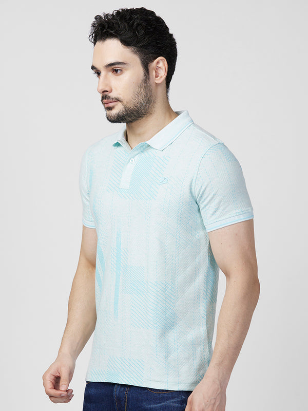 Killer Men Light Green Printed Slim Fit T-Shirts