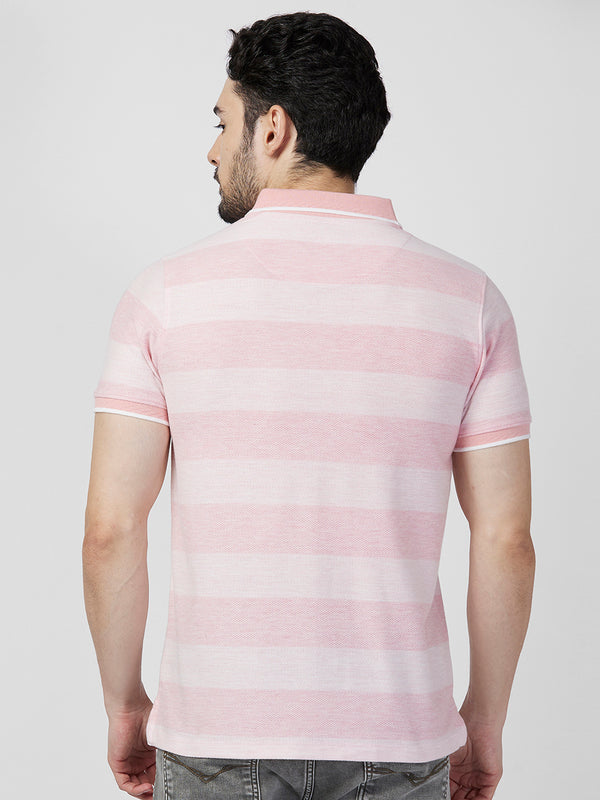 Killer Men Pink Printed Slim Fit T-Shirts