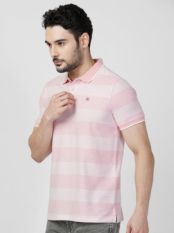 Killer Men Pink Printed Slim Fit T-Shirts