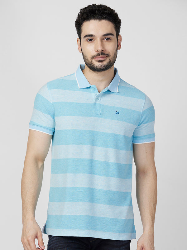 Killer Men Blue Printed Slim Fit T-Shirts