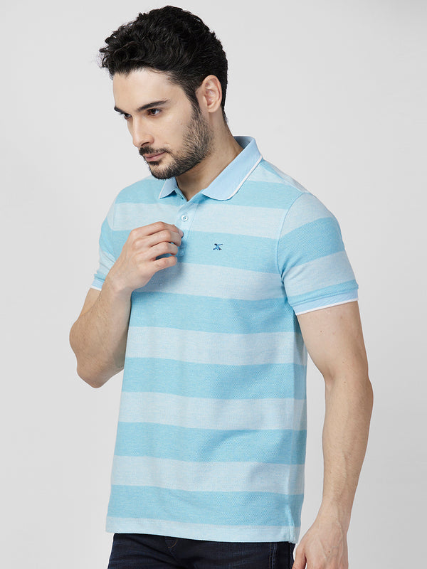 Killer Men Blue Printed Slim Fit T-Shirts