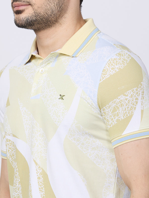 Killer Men Yellow Printed Slim Fit T-Shirts