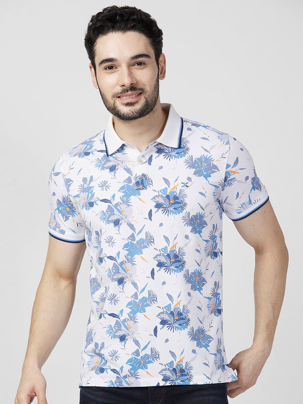 Killer Men White Printed Slim Fit T-Shirts