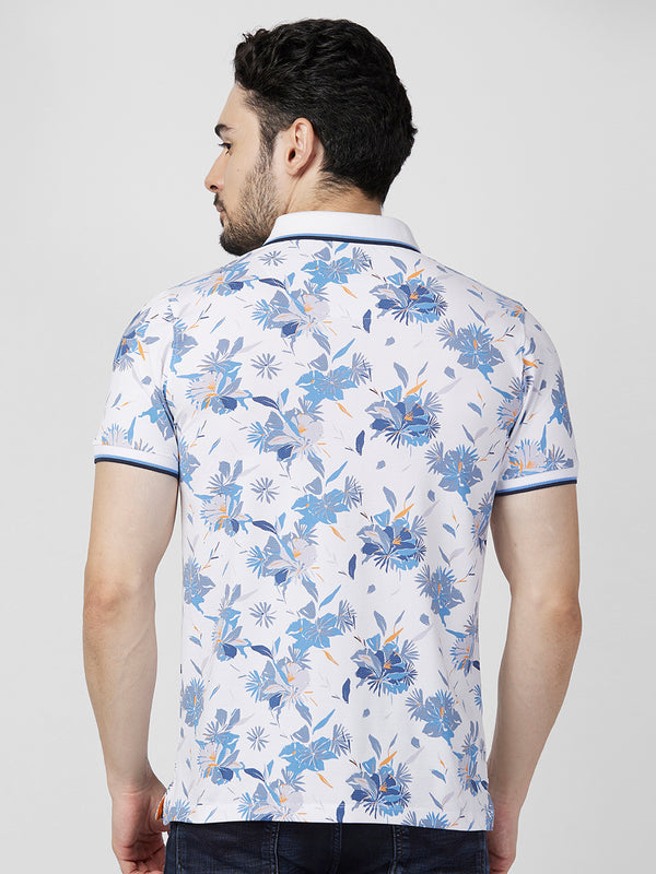 Killer Men White Printed Slim Fit T-Shirts