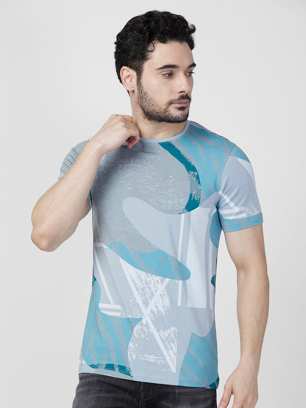 Killer Men Grey Printed Slim Fit T-Shirts