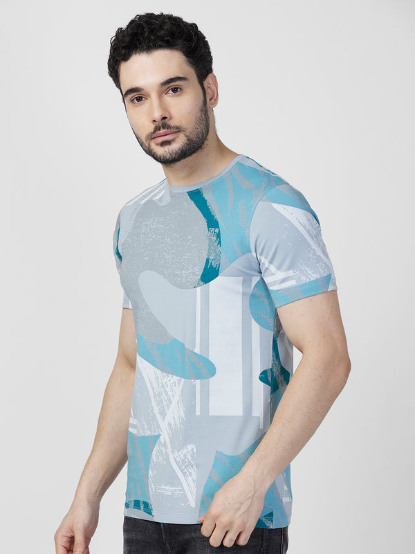 Killer Men Grey Printed Slim Fit T-Shirts