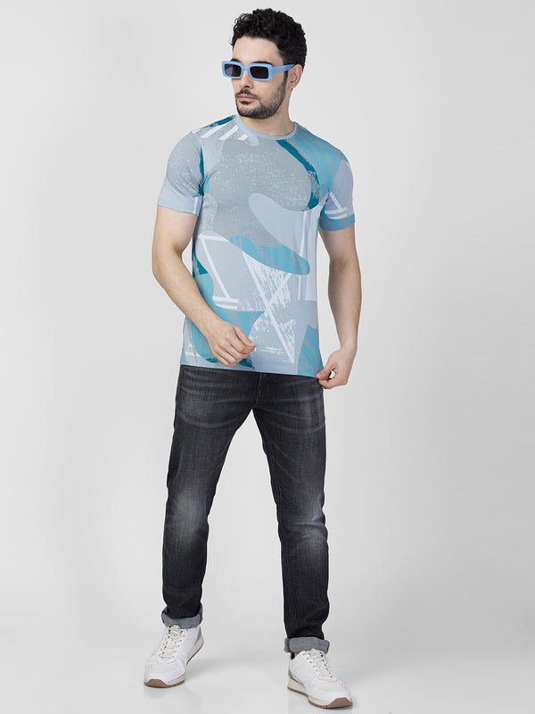 Killer Men Grey Printed Slim Fit T-Shirts