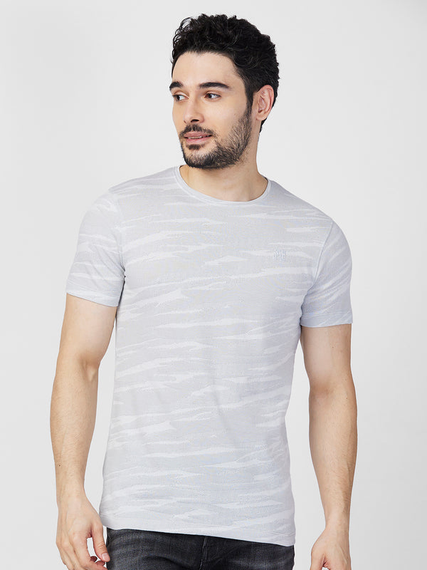 Killer Men Grey Printed Slim Fit T-Shirts