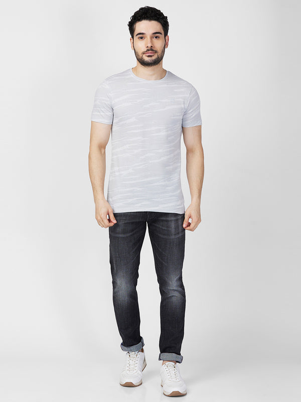 Killer Men Grey Printed Slim Fit T-Shirts