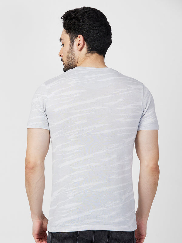 Killer Men Grey Printed Slim Fit T-Shirts