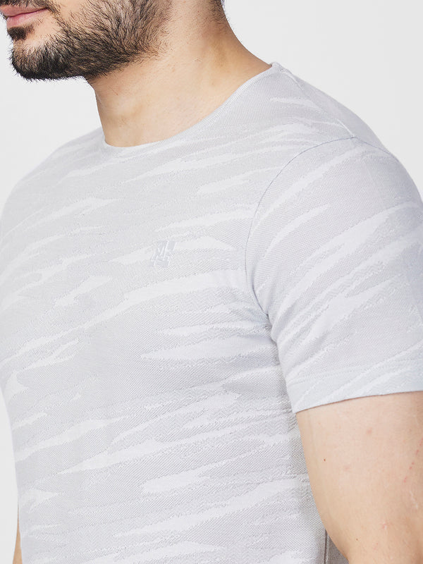 Killer Men Grey Printed Slim Fit T-Shirts
