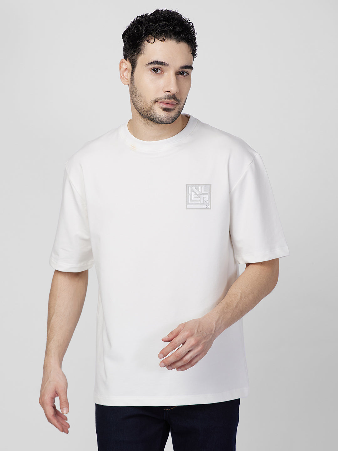 Killer Men White Round Neck T-Shirts