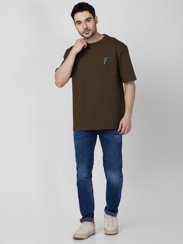Killer Men Olive Round Neck T-Shirts