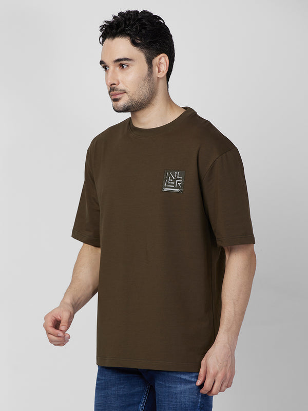 Killer Men Olive Round Neck T-Shirts
