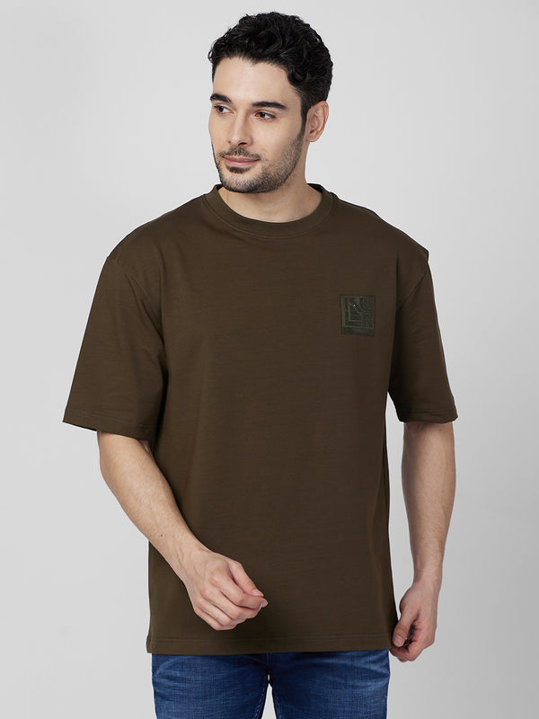 Killer Men Olive Round Neck T-Shirts