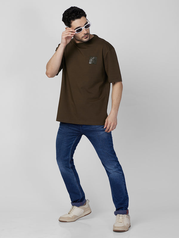 Killer Men Olive Round Neck T-Shirts
