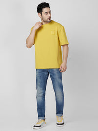 Killer Men Yellow Round Neck T-Shirts