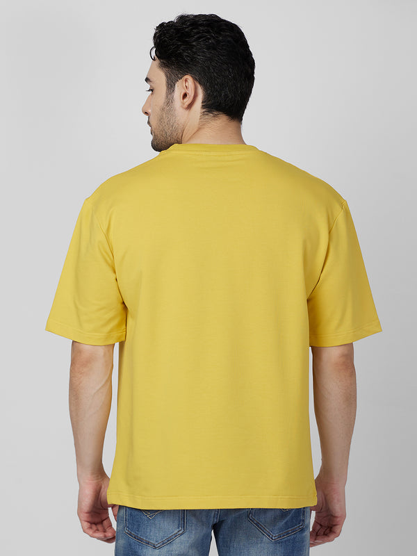 Killer Men Yellow Round Neck T-Shirts