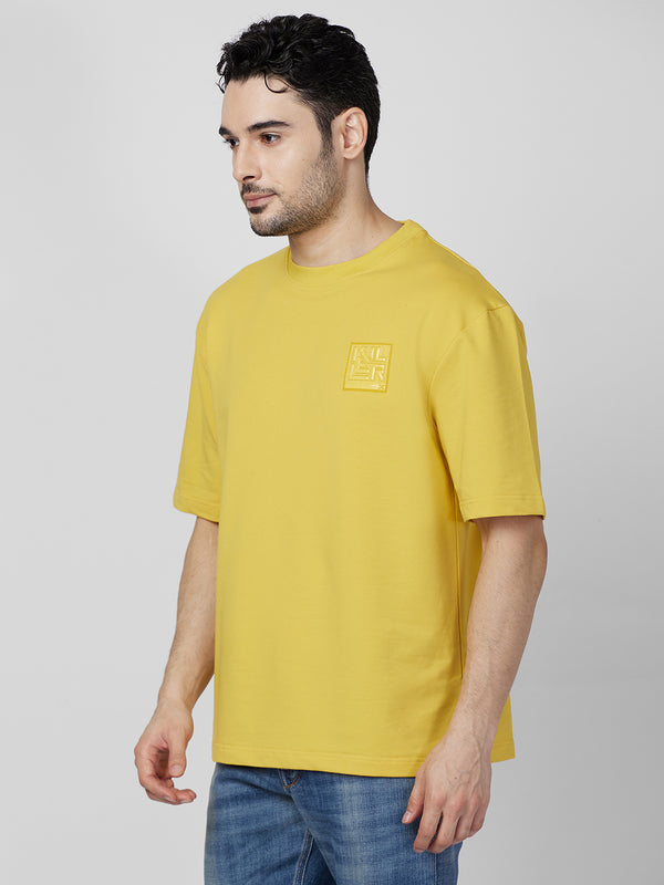 Killer Men Yellow Round Neck T-Shirts