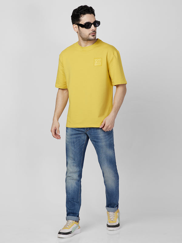 Killer Men Yellow Round Neck T-Shirts