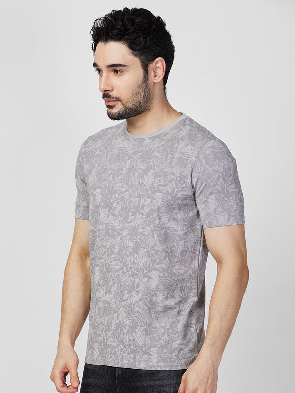 Killer Men Grey Printed Slim Fit T-Shirts
