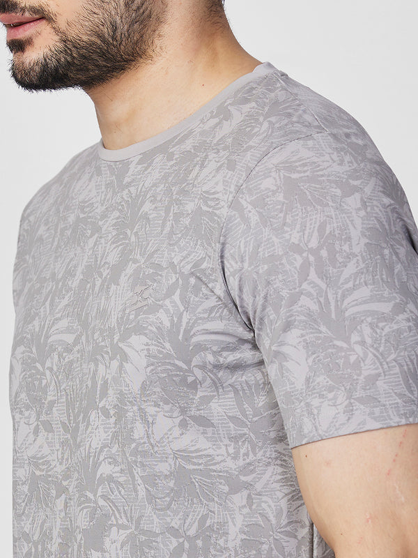 Killer Men Grey Printed Slim Fit T-Shirts