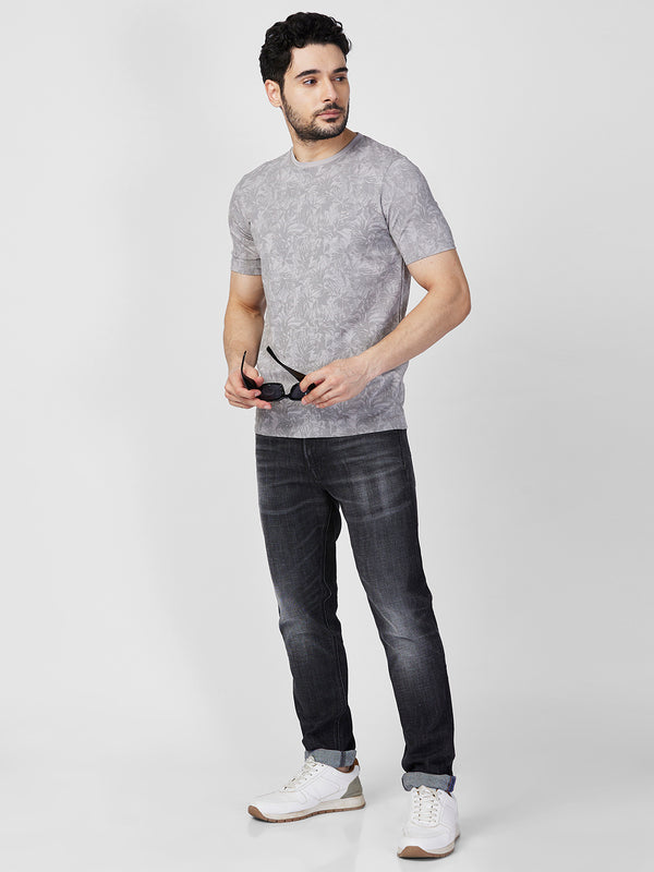 Killer Men Grey Printed Slim Fit T-Shirts