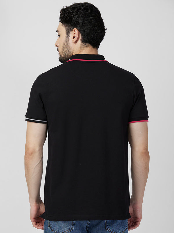 Killer Men Black Printed Slim Fit T-Shirts