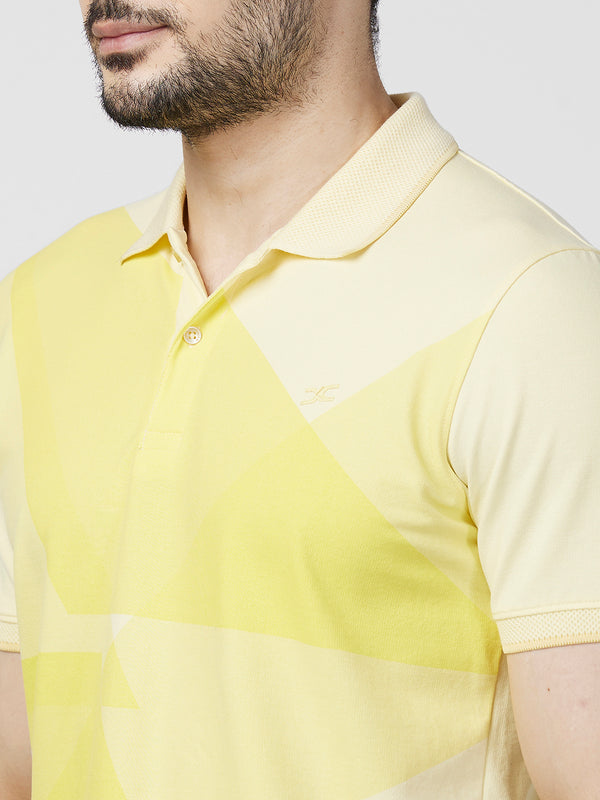 Killer Men Yellow Printed Slim Fit T-Shirts
