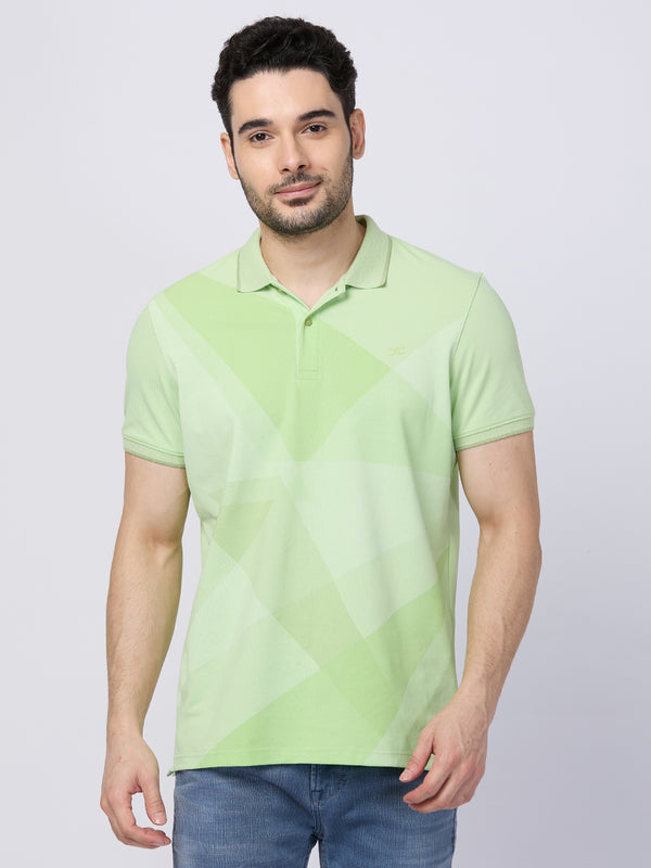 Killer Men Green Printed Slim Fit T-Shirts