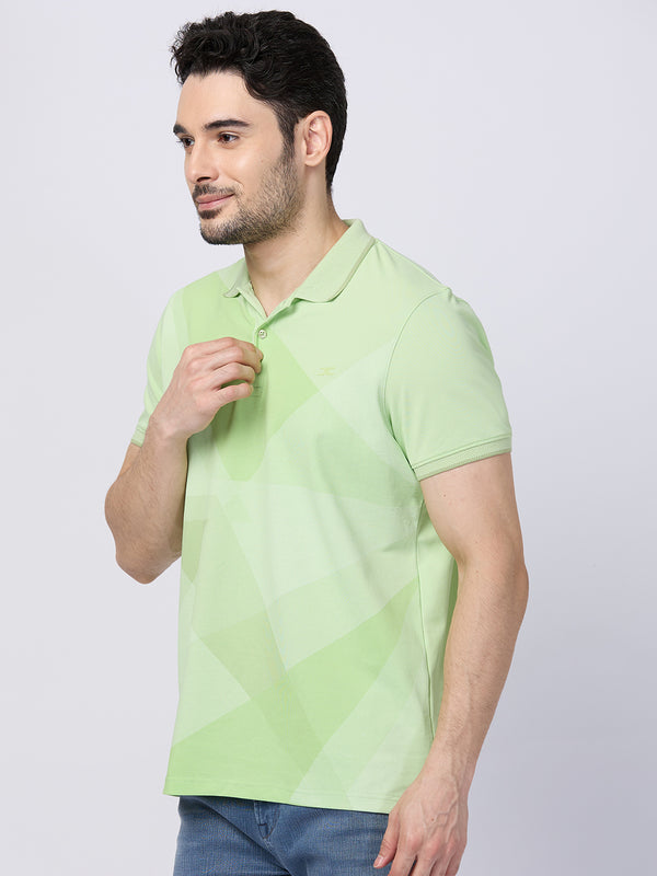 Killer Men Green Printed Slim Fit T-Shirts