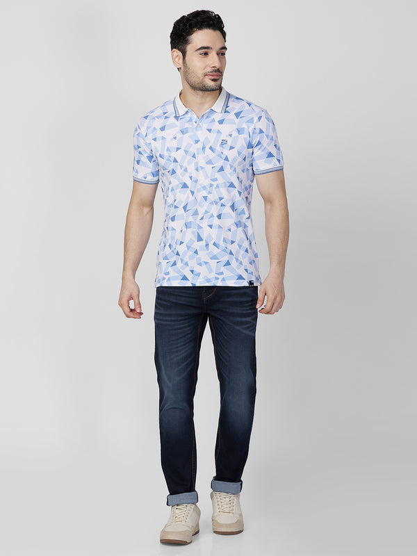 Killer Men White Printed Slim Fit T-Shirts