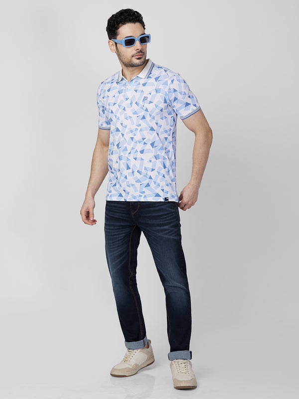 Killer Men White Printed Slim Fit T-Shirts