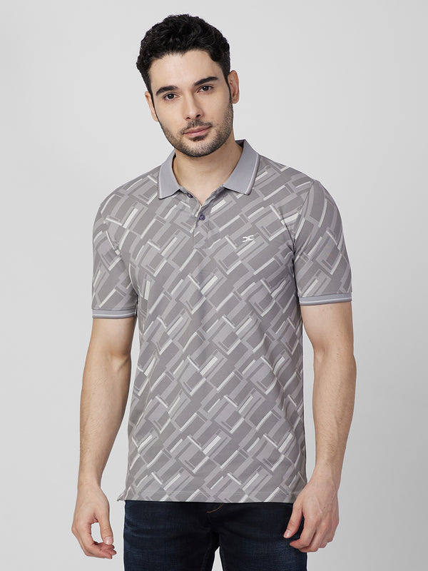 Killer Men Grey Printed Slim Fit T-Shirts